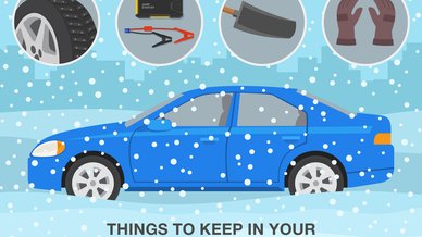 Car emergency kit for winter driving